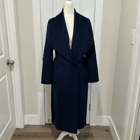 Express Wool-Blend Belted Shawl Collar Wrap NWT - Picture 3 of 5